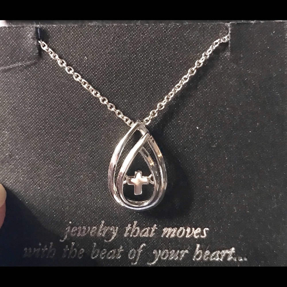 Heart Beat Floating Cross